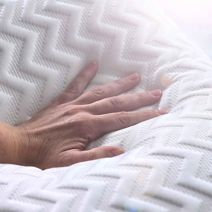 Cooling Gel Pillow for Adults - Interchangeable Gel Bead, Fiber Fill & Foam Layers - Double-Sided Chevron & Mesh Cover - Comfortable Coldest Pillow for Side, Back & Stomach Sleepers