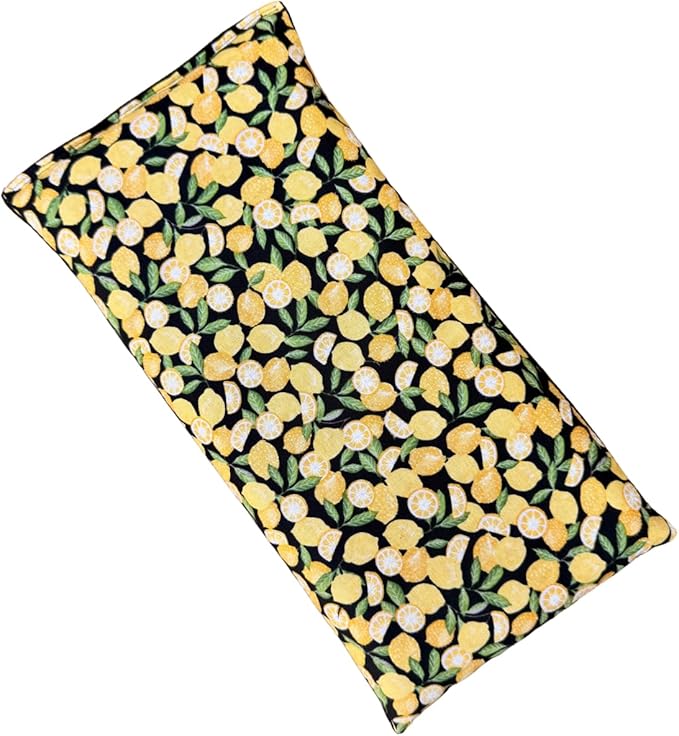 Large Microwave Heating Pad with Flax Seed, Scented or Unscented, Good for Back Pain or Cramps, Moist Heat Therapy or Ice Pack, Microwavable Bean Bag, 6" x 12" (Lemon, Lavender & Chamomile)
