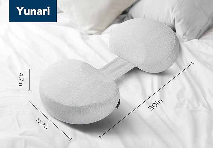 Pregnancy Pillow for Sleeping Memory Foam Maternity Pillow for Side Sleepers, Adjustable Travel Wedge Pillow Support for Back, Belly, and HIPS for Pregnant Women, Ash Grey