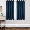 Joydeco Blackout Curtains 63 Inch Length 2 Panels Set, Thermal Insulated Long Drapes 2 Burg, Room Darkening Grommet Curtains for Living Room Bedroom Window