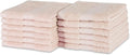 Amazon Basics Fade-Resistant 100% Cotton Washcloth, 12 Pack, 12"x12", Blush Pink