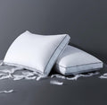 ELNIDO QUEEN Goose Feather Down Pillows King Size Set of 2，Luxury Hotel Collection Bed Pillows for Sleeping， Down Surrounded Pillows 2 Pack, Soft ＆ Fluffy for Side, Back Sleepers 20x36 in