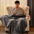 Bearhug Electric Throw Blanket 50" x 60", Reversible Velvet & Sherpa Heated Throw, 6 Heating Levels & 4H Auto Off, Over-Heat Protect, ETL Certification, Machine Washable