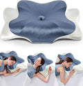 DONAMA Cervical Pillow for Neck and Shoulder,Contour Memory Foam Pillow,Ergonomic Neck Support Pillow for Side Back Stomach Sleepers with Pillowcase-King Size
