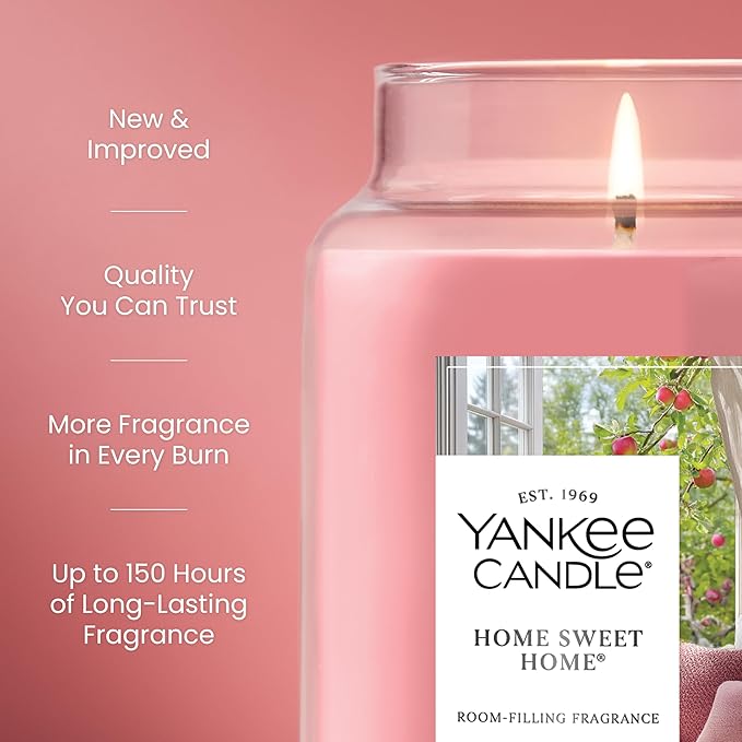 Yankee Candle, Home Sweet Home Fall Scented Candle, 22oz Large Jar with up to 150 Hour Burn Time