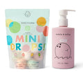 Dabble & Dollop Tropical Mini Bath Bombs & Coconut Shampoo, Body Wash and Bubble Bath for Kids - All Natural Scents, Resealable Pouch, Vegan, Gluten-Free, Cruelty-Free (Pack of 2)