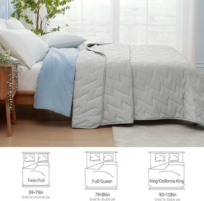 Elegear Revolutionary Cooling Comforter King, Japanese Q-Max>0.5 Arc-Chill Cooling Comforter Blanket for Hot Sleepers, Summer V-Shaped Precision Lightweight Ice Cold Blanket for Night Sweats Sleeping