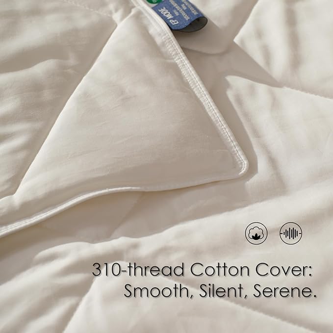 EP Mode Light Weight Wool Comforter for Summer, Purely Natural Duvet Insert, 100% Australian Wool Filling (150GSM, Size King)