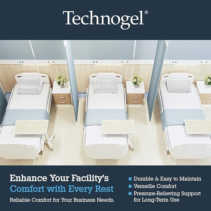 Technogel Deluxe Cooling Gel Pillow - Patented Cooling Technology, Odorless Memory Foam – Breatable Ergonomic Support for Side & Back Sleepers with Washable Cover, 4.5" (Medium)