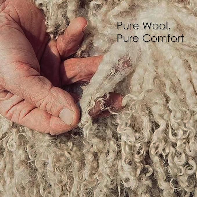 EP Mode Warm Weight Wool Comforter for Winter, Purely Natural Duvet Insert, 100% Australian Wool Filling (400GSM, Size King)