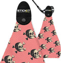 STICKIT Magnetic Golf Towel with Pink Skulls | Top-Tier Microfiber Golf Towel with Deep Waffle Pockets | Industrial Strength Magnet for Strong Hold to Golf Carts or Clubs