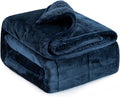 Lofus Weighted Blanket for Adults(20 lbs, 60" x 80"), Queen Size Heavy Blanket Machine Washable, Soft Weighted Blankets for Stress Relief and Sleep Promotion-Navy Blue