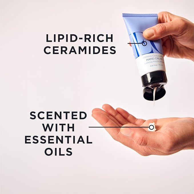 EO Hand Cream, 2.5 Ounce (Pack of 2), French Lavender, Organic Plant-Based, Moisturizer for Dry Skin