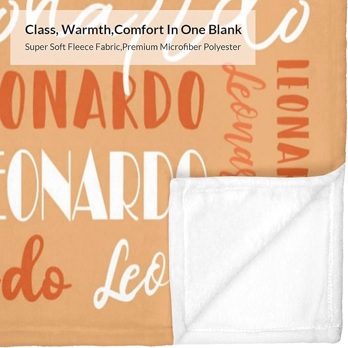 Name Blanket Personalized Blanket for Adult Kids Flannel Customize Throw Blanket Custom (Color 05, 60 x 80 Inches)
