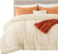Bedsure Comforter Duvet Insert - Quilted Comforters Oversized King, All Season Duvet, GentleSoft Down Alternative Bedding, with 8 Tabs, Gifts for Women/Men, Cream,Oversized King 116 x 98 Inches