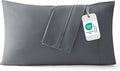 Bedsure King Size Pillow Cases Set of 2 - Dark Grey Brushed Microfiber Pillowcases 2 Pack, Super Soft Pillow Case Cover with Envelope Closure, Wrinkle, Fade and Stain Resistant, 20x36 Inches
