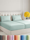 Split King Size 5 Piece Sheet Set - Extra Soft, Breathable And Cooling Sheets - Hotel Luxury Bed Sheets for Women & Men - Deep Pockets, Easy-Fit & Wrinkle-Free Sheets - Light Teal Oeko-Tex Bed Sheets
