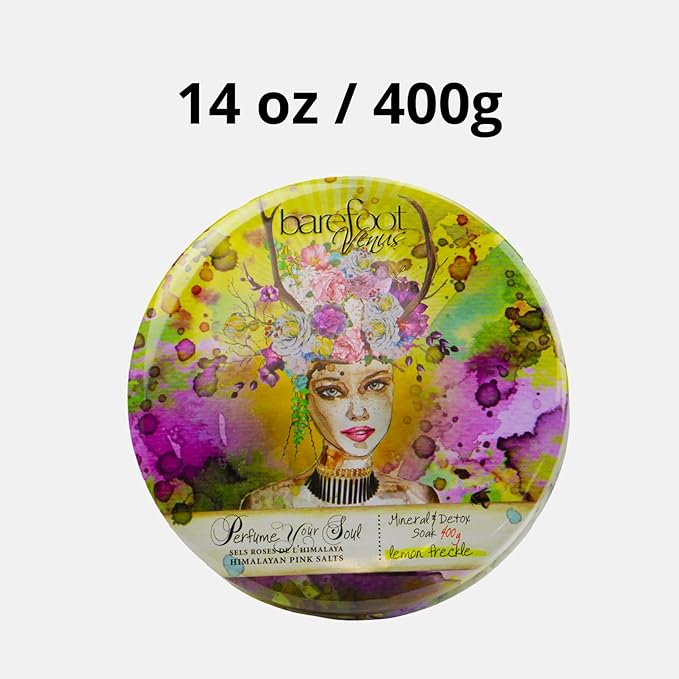 Barefoot Venus Himalayan Pink Salts Mineral & Detox Bath Soak (Lemon Freckle, 400 Grams)