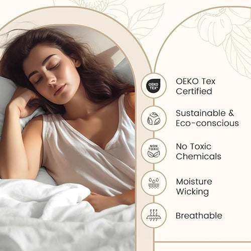 100% Egyptian Cotton Twin Sheets Set, 800TC Sateen Weave 3 PC Twin Bed Sheets, Fully Elasticated Sheet & Pillowcase Sets, Soft & Comfy No lint Machine Washable Fade Resistant- White