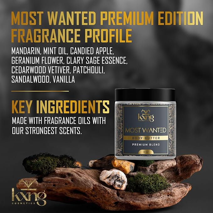 KXNG Premium Body Butter, Rich Shea Butter Moisturizer for Men & Women, Long-Lasting Hydration & Smooth Skin, Cruelty-Free Luxury Cream
