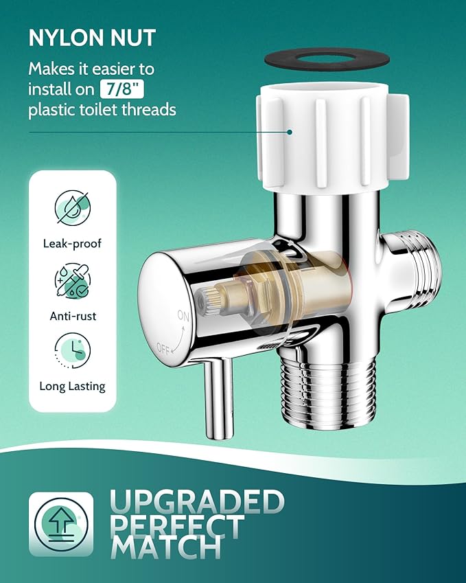 Handheld Toilet Bidet Sprayer for Toilet-Adjustable Water Pressure Control with Bidet Hose for Feminine Wash, Stainless Steel Brushed Nickel Cloth Diaper for Baby Wash (Stainless Steel, 2 Pack)