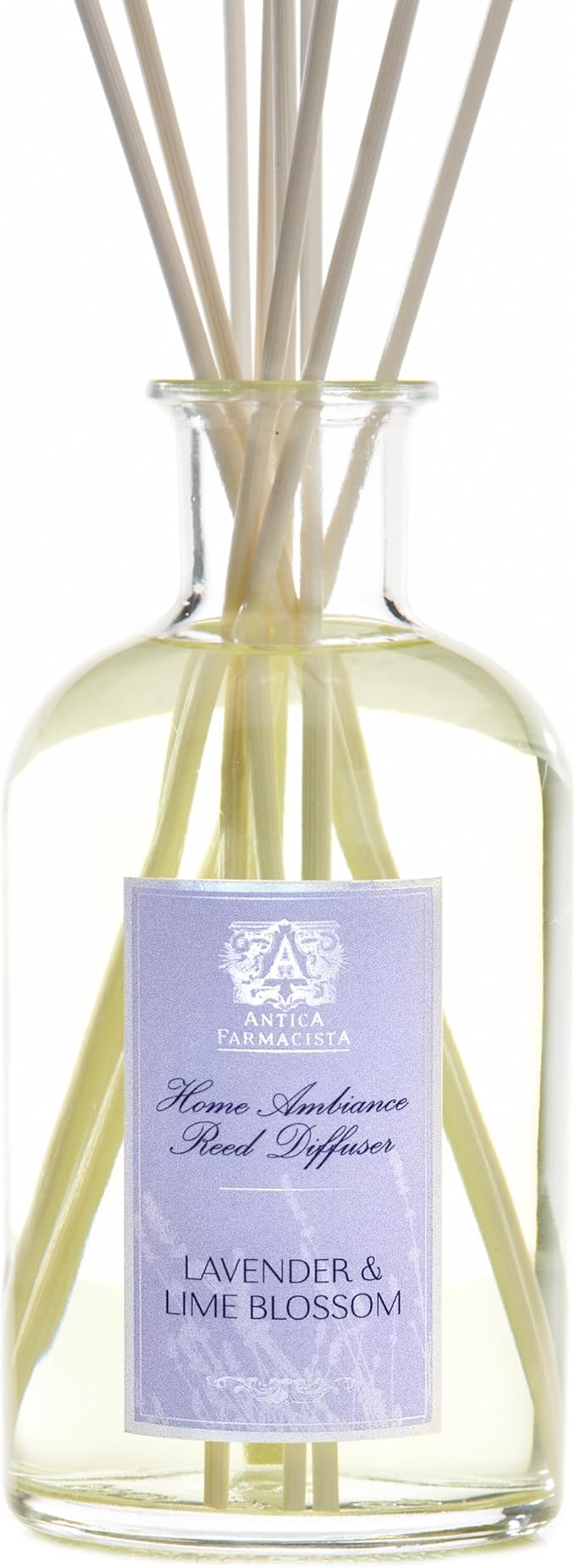 Antica Farmacista Home Ambiance Diffuser - Long-Lasting Reed Scent Diffuser - Luxury Room Freshener Gift - Lavender & Lime Blossom, 16.9 fl oz
