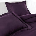 PeachSkinSheets 1500tc Level of Softness Soft Cooling Duvet Cover Set | Queen/Full Size - Eggplant