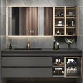 Bathroom Vanity with Sink - Luxury Bathroom Vanities, Floating Vanity with Smart Defogging Mirror, Multi-Layer Solid Wood Material - Complete Accessories (36")