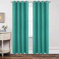 Joydeco Blackout Curtains 54 Inch Length 2 Panels Set, Thermal Insulated Long Curtains& Drapes 2 Burg, Room Darkening Grommet Drapes for Living Room Bedroom Window (W52 x L54 Inch, Peacock Blue)