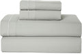 CASUAL LIVING Cal King Sheets 4 Piece Set with 2 Pillowcases, Soft Microfiber Hypoallergenic Washable Deep Pocket Lightweight Bedding Elasticized, California King Sheet Sets, Green