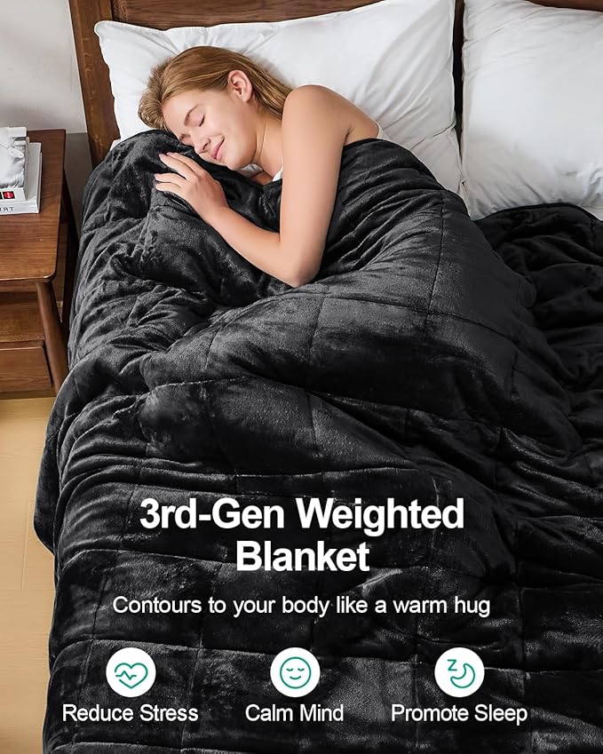 Super Fuzzy Soft Sherpa Fleece Weighted Blanket, 25 lbs Dual Sided Fluffy Heavy Weighted Blankets for Adults - No Bunching with Double Layers of Soft Inner Lining (60"x 80", 25 Pounds)