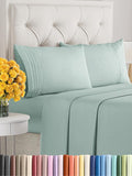 Cal King Size 4 Piece Sheet Set - Extra Soft, Breathable & Cooling - Hotel Luxury Durable Bed Sheets for Women & Men - Deep Pockets, Easy-Fit & Wrinkle-Free - Light Teal Oeko-Tex