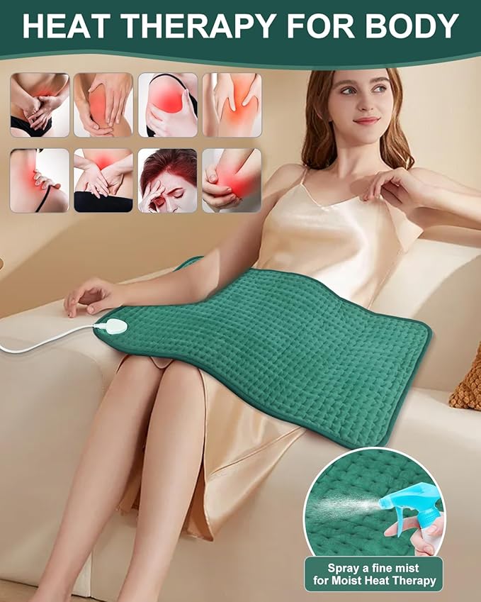 Heating Pad for Back 33"x17", Electric Heating Pads Large for Period Cramps Relief and Shoulder Pain, 9 Heat Settings, Machine Washable, Auto Shut Off, Birthday & Christmas Gifts for Women, Mom