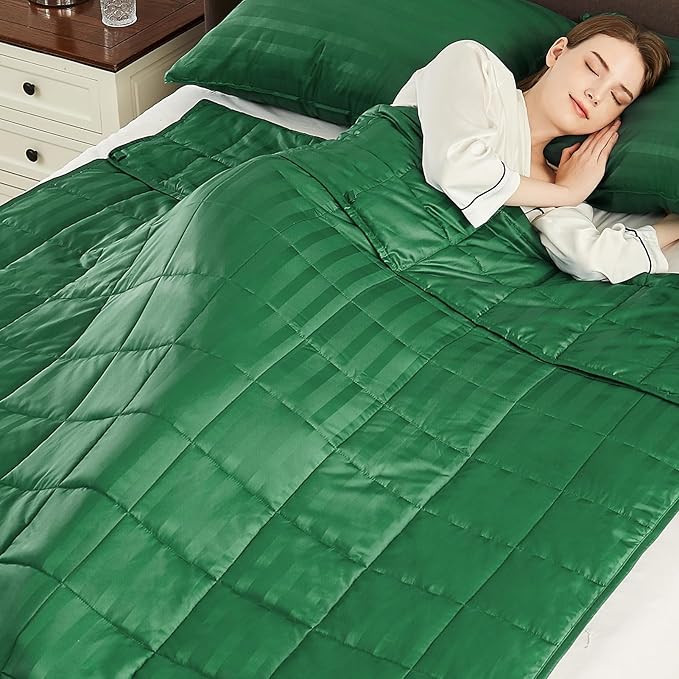 Weighted Blanket Kids (36"x48" 3lbs),Ultra Soft and Cozy Cooling Weighted Blanket Kids,Heavy Blanket with Machine Washable Soft Blanket, Forest Green