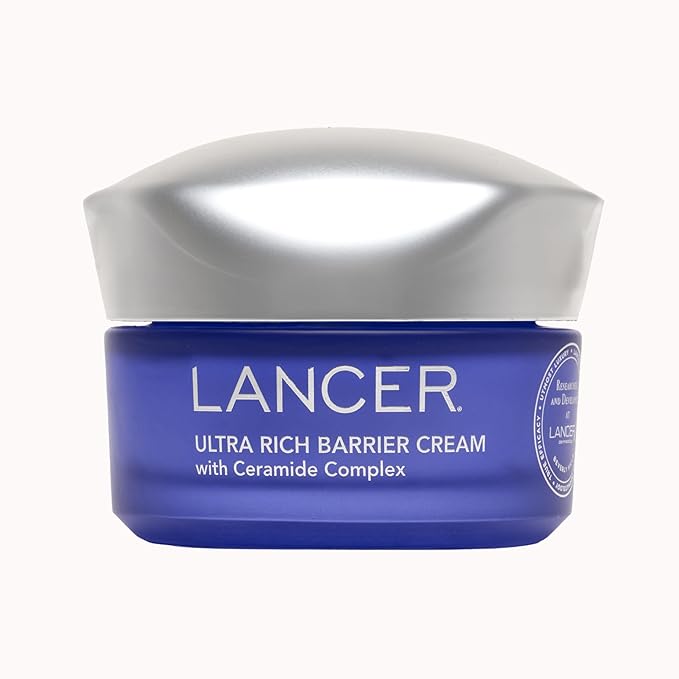 Lancer Ultra Rich Barrier Cream with Ceramide and Jojoba, Intense Moisturizing Skin Barrier Repair Cream for Dry Skin and Wrinkles (1.7 oz)