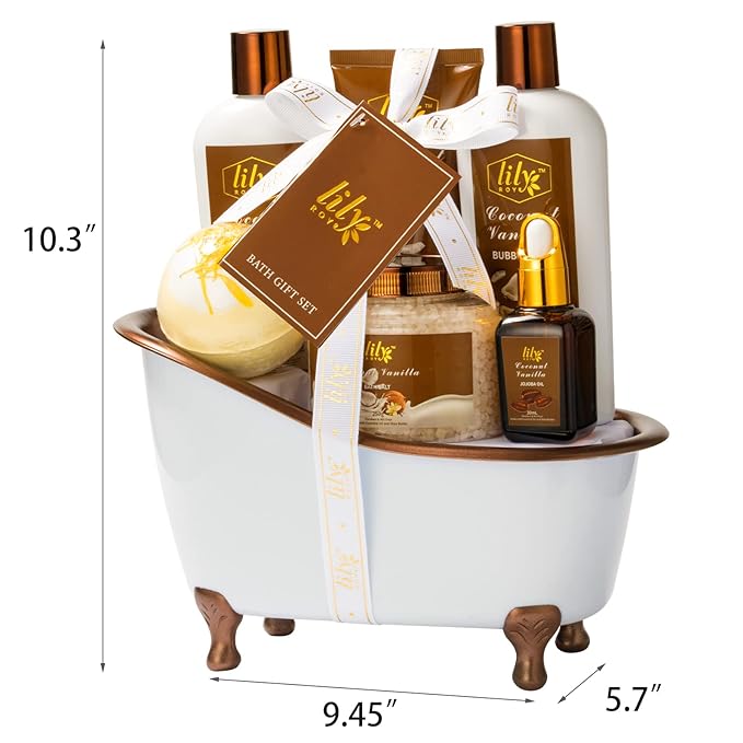 Christmas Gifts for Women - 7-Piece Nourishing Bath & Body Gift Set, Bath Collection | Mothers Day Gifts for Mom, Fathers Day Gifts, Birthday Gifts, Self Care Kit, All Occasion Gift for Her & Him