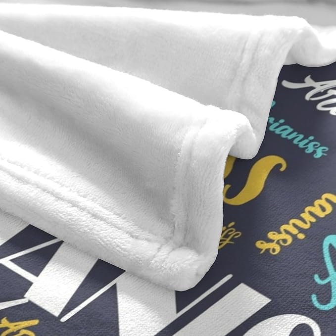 Name Blanket Personalized Blanket for Adult Kids Flannel Customize Throw Blanket Custom (Color 09, 50 x 60 Inches)