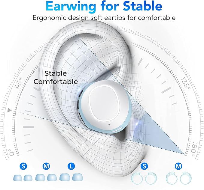 Tiksounds Ear Buds Mini Wireless Earbuds, Bluetooth 5.3 Headphones Bass Stereo, 60H Playtime Noise Cancelling Earbuds with 4 Mic, IP8 Waterproof Lightweight in Ear Earphones for Running/Workout