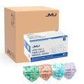JMU 500 Pcs Multicolor Disposable Face Masks, 4-Ply ASTM Level 3 Medical Face Masks for Adults, 10 Box
