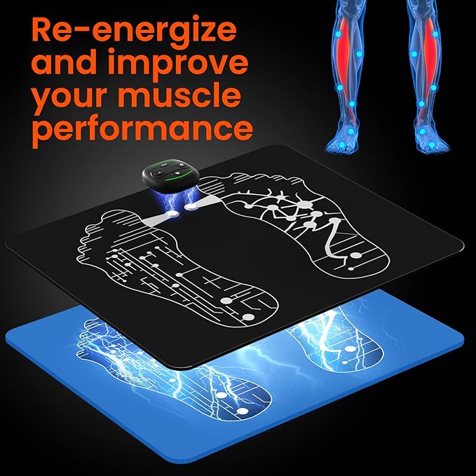 Portable Foot Massager for Tired Feet -6 Massage Modes,20-Min Timer, Pulse & Deep Tissue Relief, Travel-Friendly Comfort