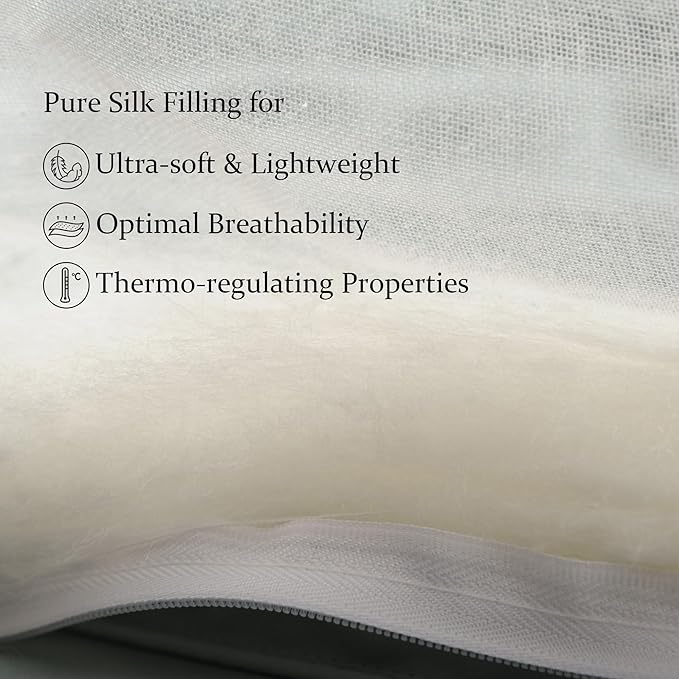 CUDDLE DREAMS Lightweight Silk Filled Comforter for Summer, Detachable Tencel Duvet Cover for Easy Care, Naturally Breathable (Bronze, Twin)