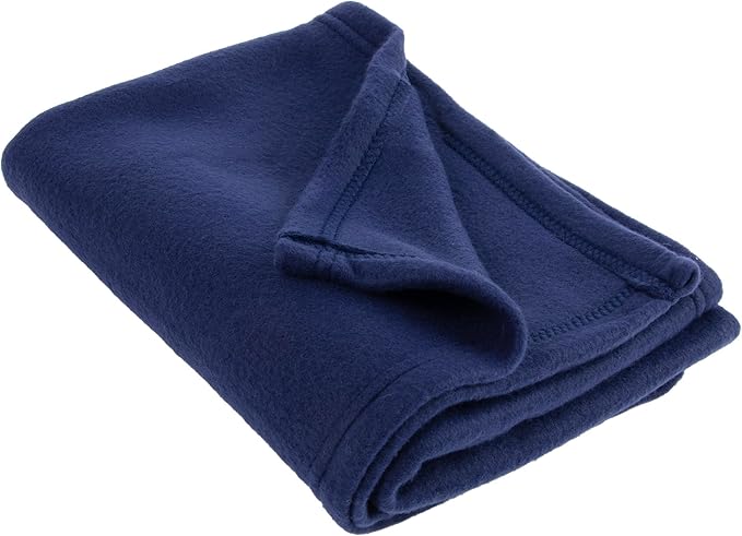 (24 Pack) Bulk Fleece 50x60 Throw Blankets for Wedding Favors, Homeless Women, Men, Homes, Bed, Sofa, Couch, Office, Pet Blankets, Travel | Soft Warm Lightweight Throw Blankets in Bulk (Navy)