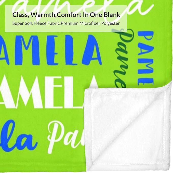 Name Blanket Personalized Blanket for Adult Kids Flannel Customize Throw Blanket Custom (Color 23, 30 x 40 Inches)