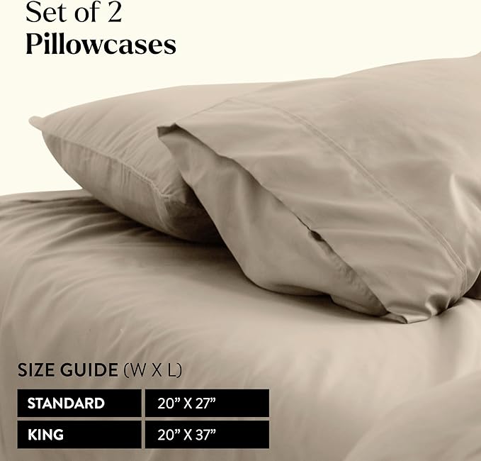 Miracle Made® Extra Luxe Cool It Tech Pillowcases (Sand, King/Cali King)
