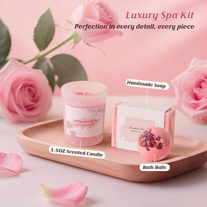 Gift Baskets for Women, Self-Care Get Well Soon Gifts Birthday Gift box for Women,Spa Unique Box Feel Better Care Package, Thinking of You Christmas Gifts for Mom, Wife, Sister, Grandma Friends