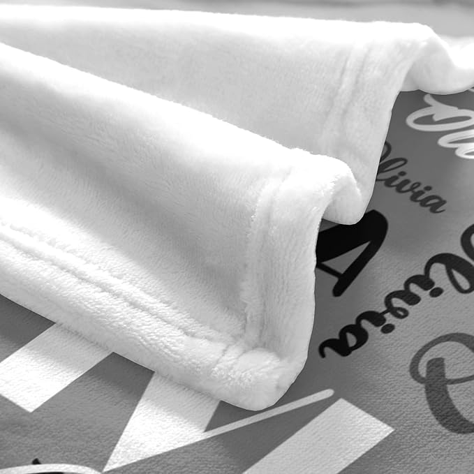 Name Blanket Personalized Blanket for Adult Kids Flannel Customize Throw Blanket Custom (Color 12, 30 x 40 Inches)