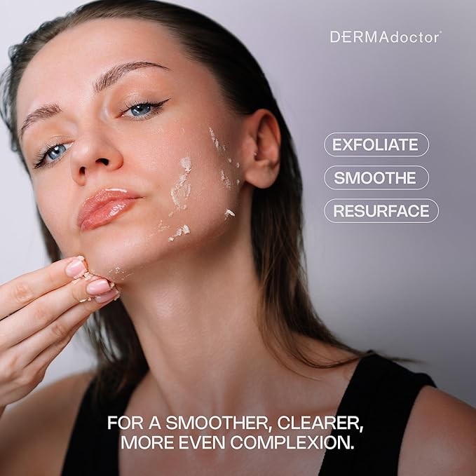 DERMAdoctor Physical Chemistry Dermatologist Formulated Microdermabrasion Facial Scrub + Multiacid Peel with AHA and BHA, Brightening, Smoothing, Pore Minimizer for face - 1.7 oz