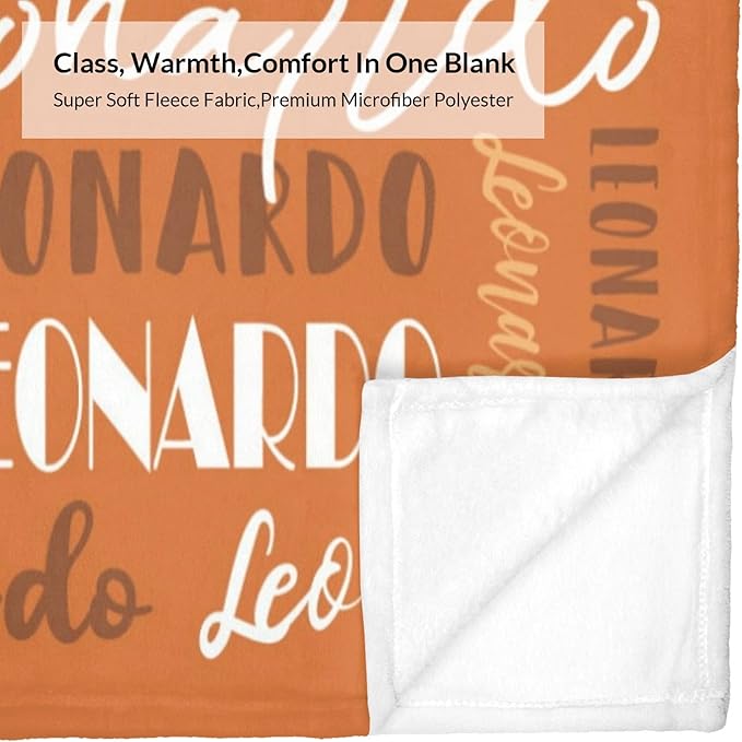 Name Blanket Personalized Blanket for Adult Kids Flannel Customize Throw Blanket Custom (Color 07, 30 x 40 Inches)