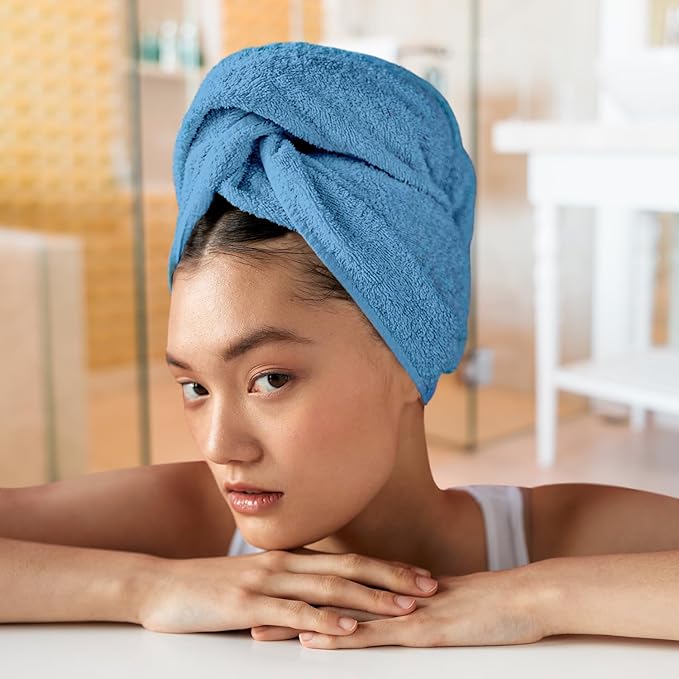 Hand Towels (Pack of 24) Light Blue Economy Towels Salon Towels - 100% Cotton Spa Towel – 16 x 27 Inches Highly Absorbable, Facial, Gym, Hair, Face Towels Bulk