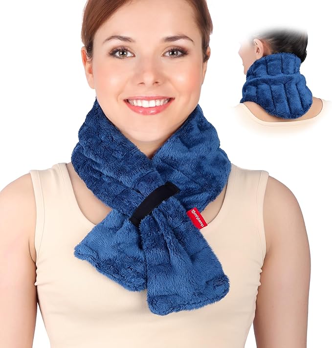 Comfytemp Heating Pad for Neck Shoulders Microwavable, FSA Eligible HSA, 33"×4", Moist Heat Neck Wrap Warmer for Pain Relief, Microwave Heating Pad Warm Compress, Christmas Gifts for Women Seniors